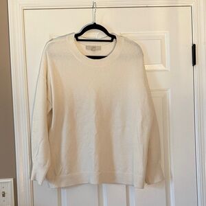 LOFT Soft Cream Crew Neck Sweater